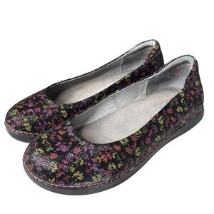 Alegria Petal Multicolor Ballet Flats Leather Comfort Shoes Sz 8 Slip On PET-721